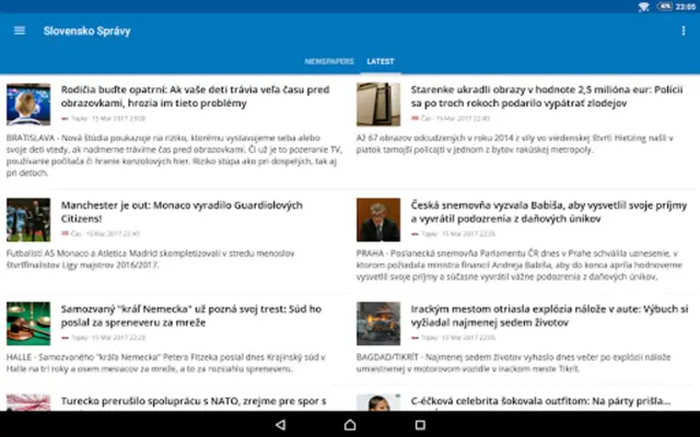 Slovakia News (Správy) android App screenshot 1